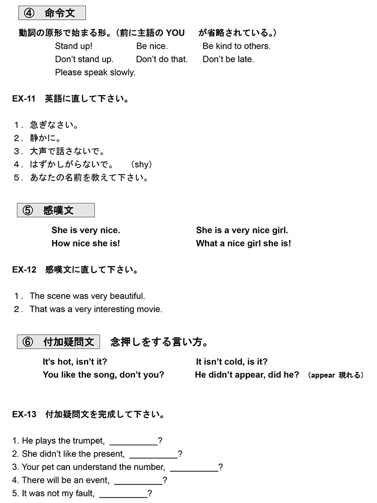 各Lessonで文法項目を細かくわけて解説。それぞれミニエクササイズで理解度を確認！