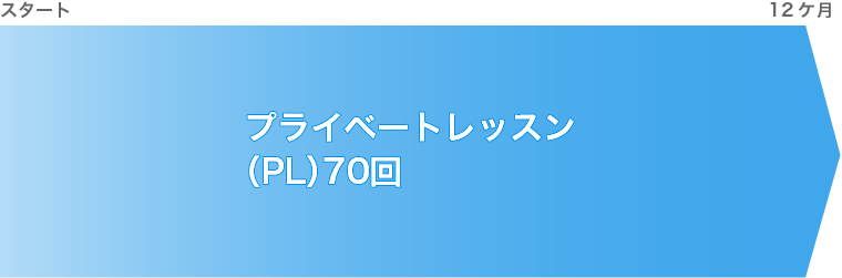 プライベートレッスン70回の受講例です。