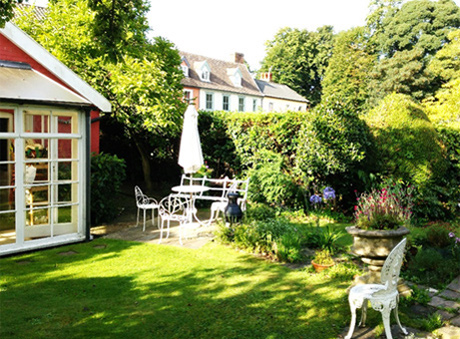 The garden of my older sister's house in Framlingham